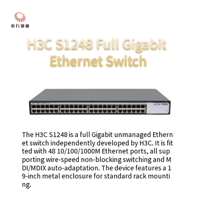 H3C S1248 フル ギガビット イーサネット スイッチ 48 10/100/1000Mbps 自動交渉 RJ45 ポート