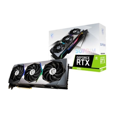 非MSI GeForce RTX 3080 SUPRIM X 12G LHRの賭博のグラフィックス・カード384ビット