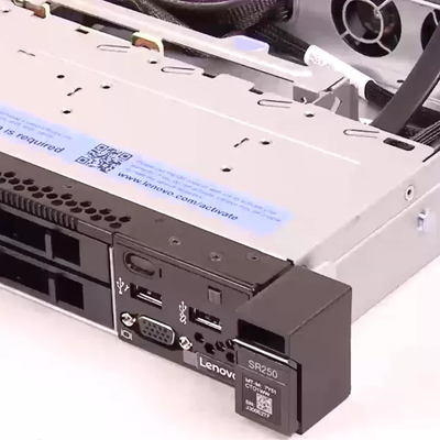 ThinkSystem SR250 V2 4SFFの棚貯蔵サーバーIntel Xeon E-2378Gプロセッサ