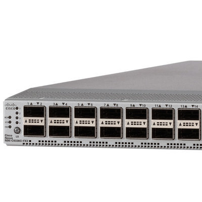 シスコ N9K-C9336C-FX2 データセンター スイッチ 1RU 36p 40G/100G QSFP28 10 ギガビット RJ-45 128GB