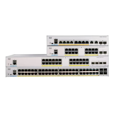 ネットワーク管理スイッチ Cisco C1000-8P-E-2G-L 8ポート ギガビット 2x 1G SFP と RJ-45 コンボ アップリンク POE 67W