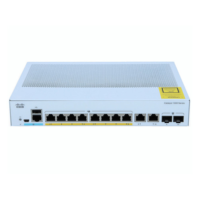 ネットワーク管理スイッチ Cisco C1000-8P-E-2G-L 8ポート ギガビット 2x 1G SFP と RJ-45 コンボ アップリンク POE 67W