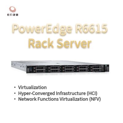 Dell PowerEdge R6615 1U ラックサーバー（128GBメモリ、直接液冷、カスタムストレージサーバー、2ウェイサーバー）