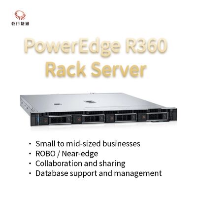 PowerEdge R360 1U レイクサーバー インテル Xeon 6300 シリーズ, 128 GB DDR5 メモリ, GPU サポート