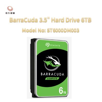 シゲート バラクーダ 3.5インチ ハードドライブ 6TB モデル番号: ST6000DM003