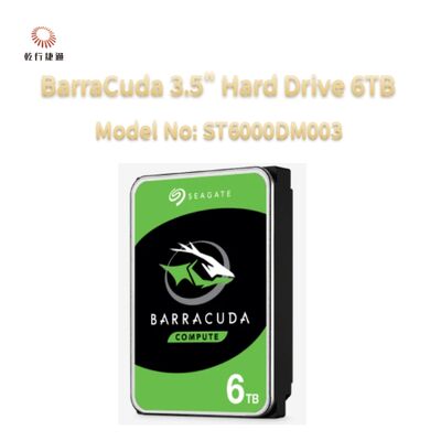 シゲート バラクーダ 3.5インチ ハードドライブ 6TB モデル番号: ST6000DM003