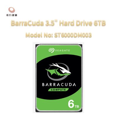 シゲート バラクーダ 3.5インチ ハードドライブ 6TB モデル番号: ST6000DM003