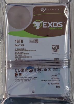 シゲート ST16000NM001G 16TB HDD SATA 3.5インチ ディムスロット