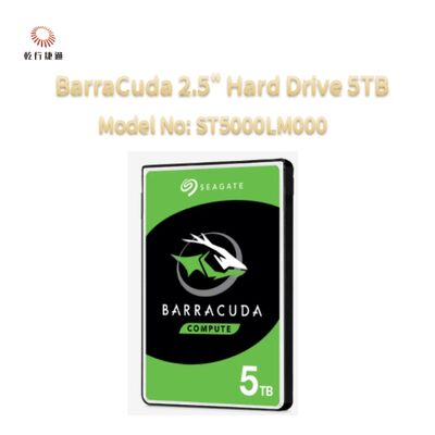 シーゲート バラクーダ 2.5 インチ ハードドライブ 5TB モデル番号: ST5000LM000
